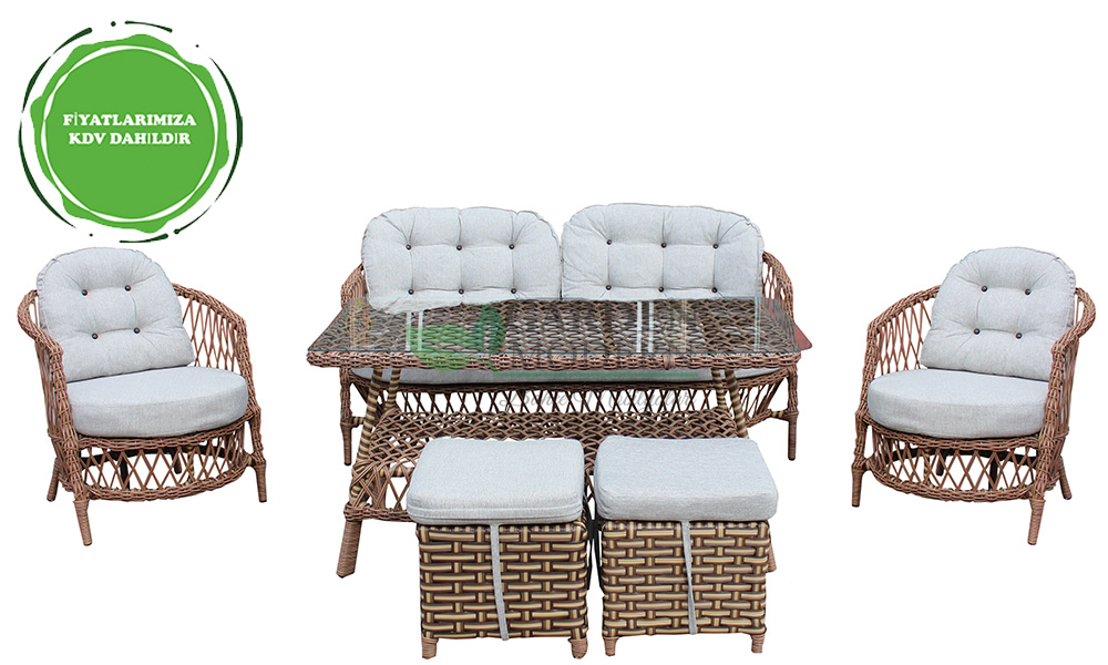 Roma Rattan Oturma Grubu